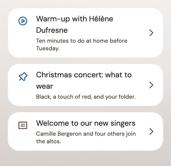 Publish your choir's news