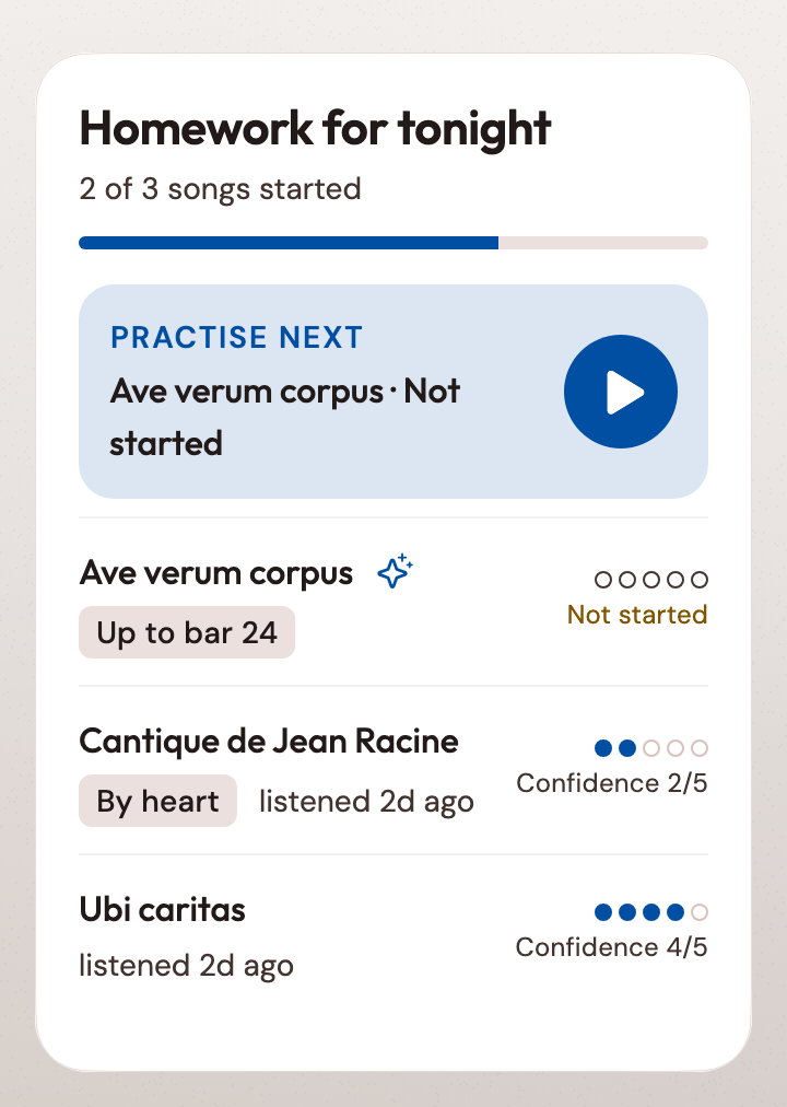 Know what to practise before rehearsal