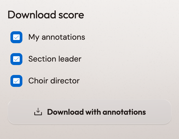 Mark up the score for your section