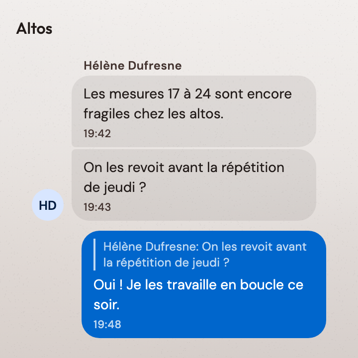 Écrivez à votre section sans liste d'envoi