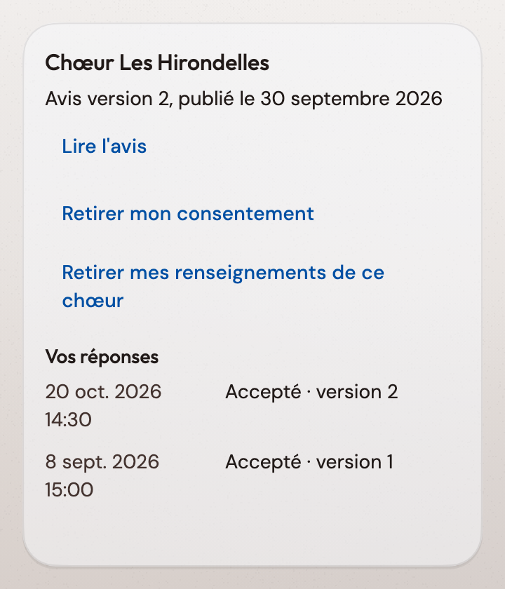 Une confidentialité visible